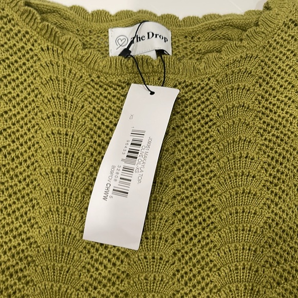 The Drop Women's Makayla Crochet Drop-Shoulder Cropped Pullover Top - Picture 8 of 8